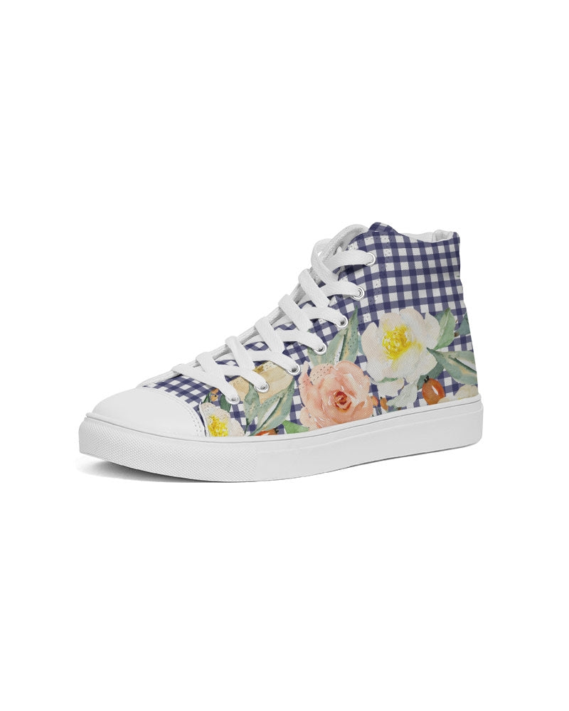 Summer Gingham  High Top Canvas Shoe