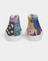 Summer Flower painting High top Canvas Shoe