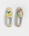 Summer Bright yellow strips Canvas Shoe