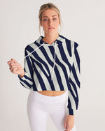 yoga  Zebra  Cropped Hoodie