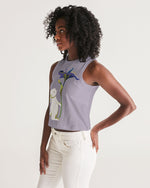 Bunny and Flowers Women's Cropped Tank