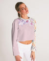 Floral  Watercolor  Cropped Sweatshirt