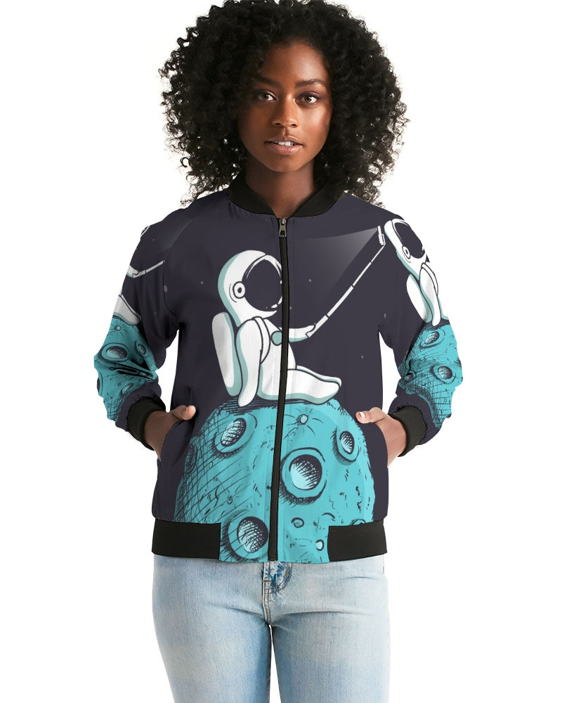 On the moon Women's Bomber Jacket