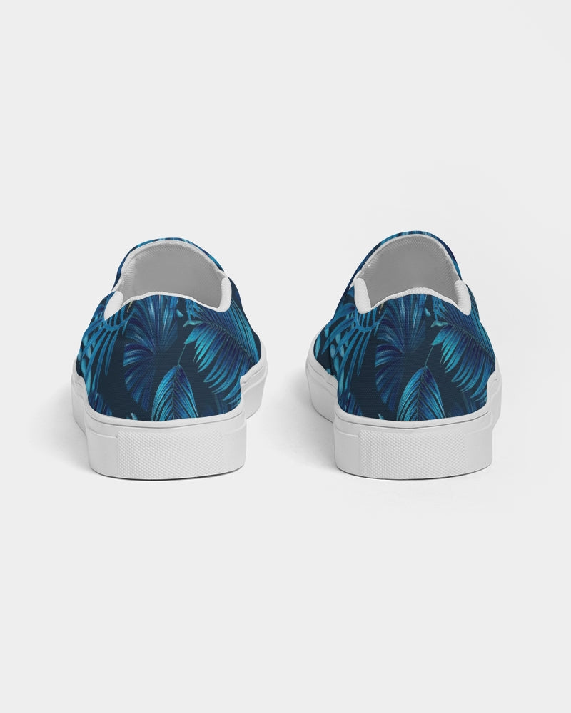 Floral  blue Slip-On Canvas Shoe