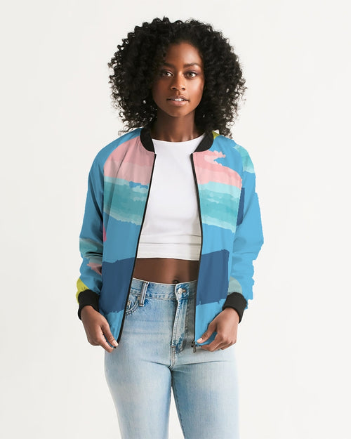 Abstract   Blue Bomber Jacket