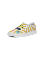 Summer Bright yellow strips Canvas Shoe