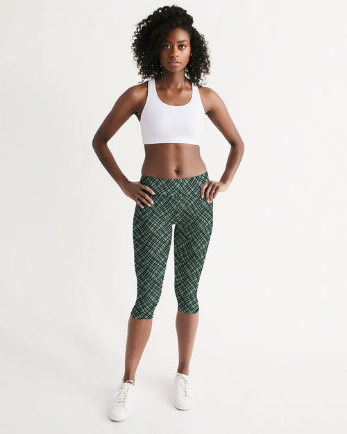 Retro Tiffany green  Mid-Rise Capri