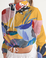 Floral Acrylic Cropped Windbreaker