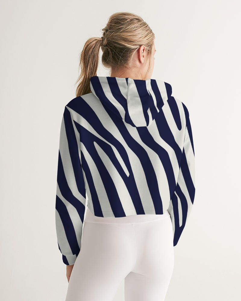 yoga  Zebra  Cropped Hoodie