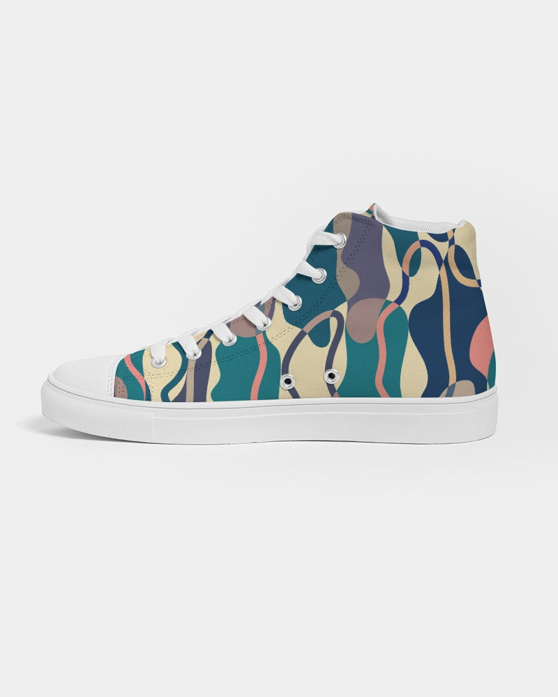 Retro Forest  High top Canvas Shoe