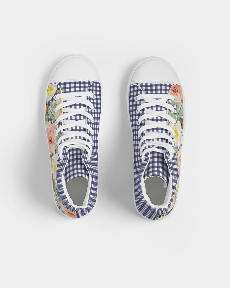 Summer Gingham  High Top Canvas Shoe