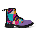 Women's Canvas Boots vintage print