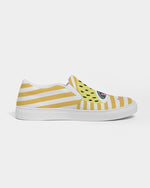 Summer Bright yellow strips Canvas Shoe