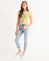 Summer Bright yellow strips Tee