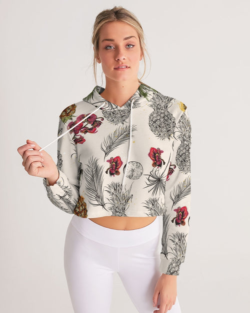 Summer Pineapple  Cropped Hoodie