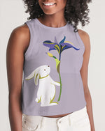 Bunny and Flowers Women's Cropped Tank