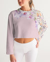 Floral  Watercolor  Cropped Sweatshirt