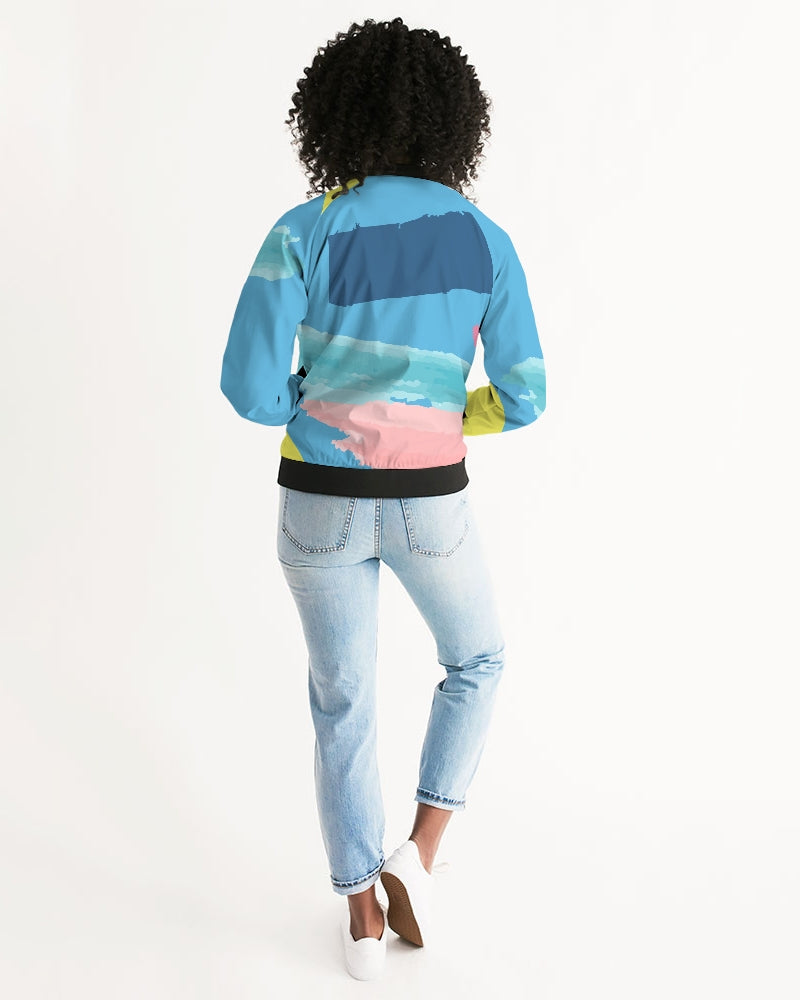 Abstract   Blue Bomber Jacket