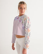 Floral  Watercolor  Cropped Sweatshirt