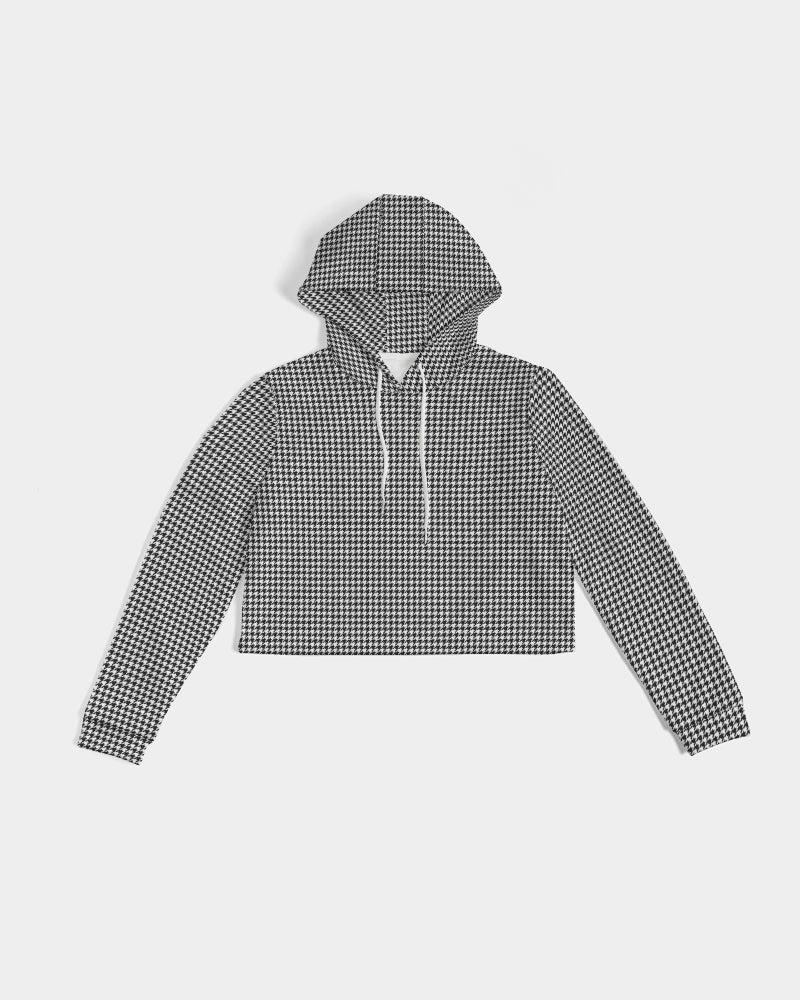 Small Houndstooth Women's Cropped Hoodie