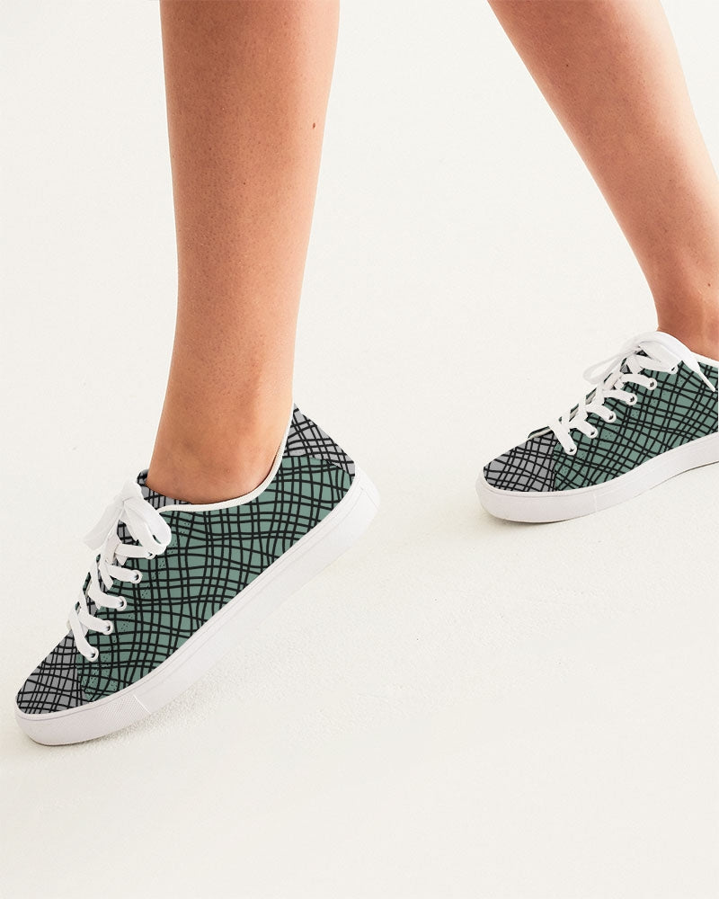 Retro Tiffany green  Faux-Leather Sneaker