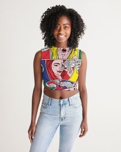 Pop art Comic  Twist-Front Tank