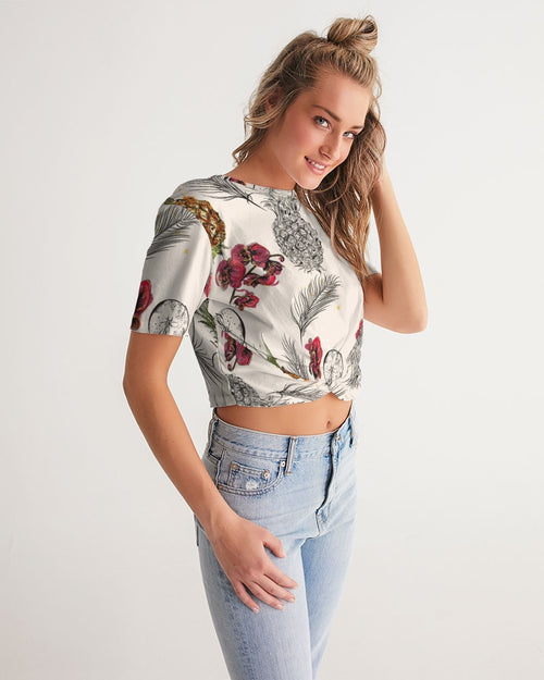 Summer Pineapple  Cropped Tee