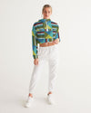 Squares Women's Cropped Windbreaker