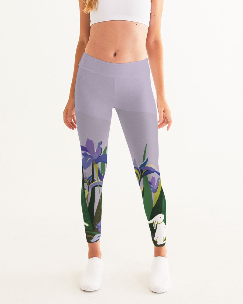 Bunny and Flowers Women's Yoga Pants