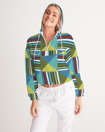 Squares Women's Cropped Windbreaker