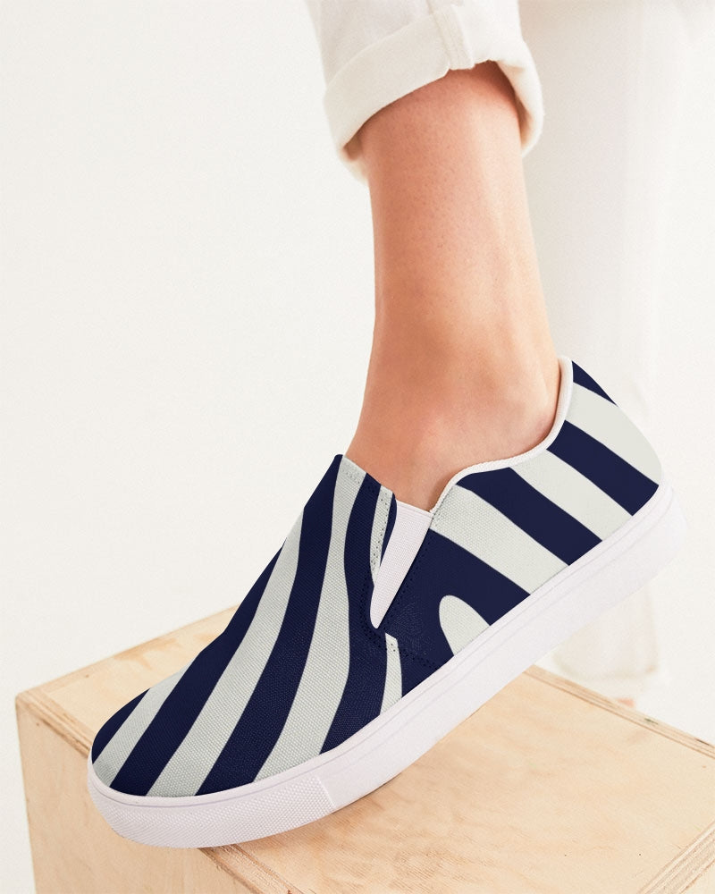 Abstract Zebra  Slip-On Canvas Shoe