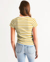 Summer Bright yellow strips Tee