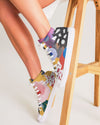 Summer Flower painting High top Canvas Shoe