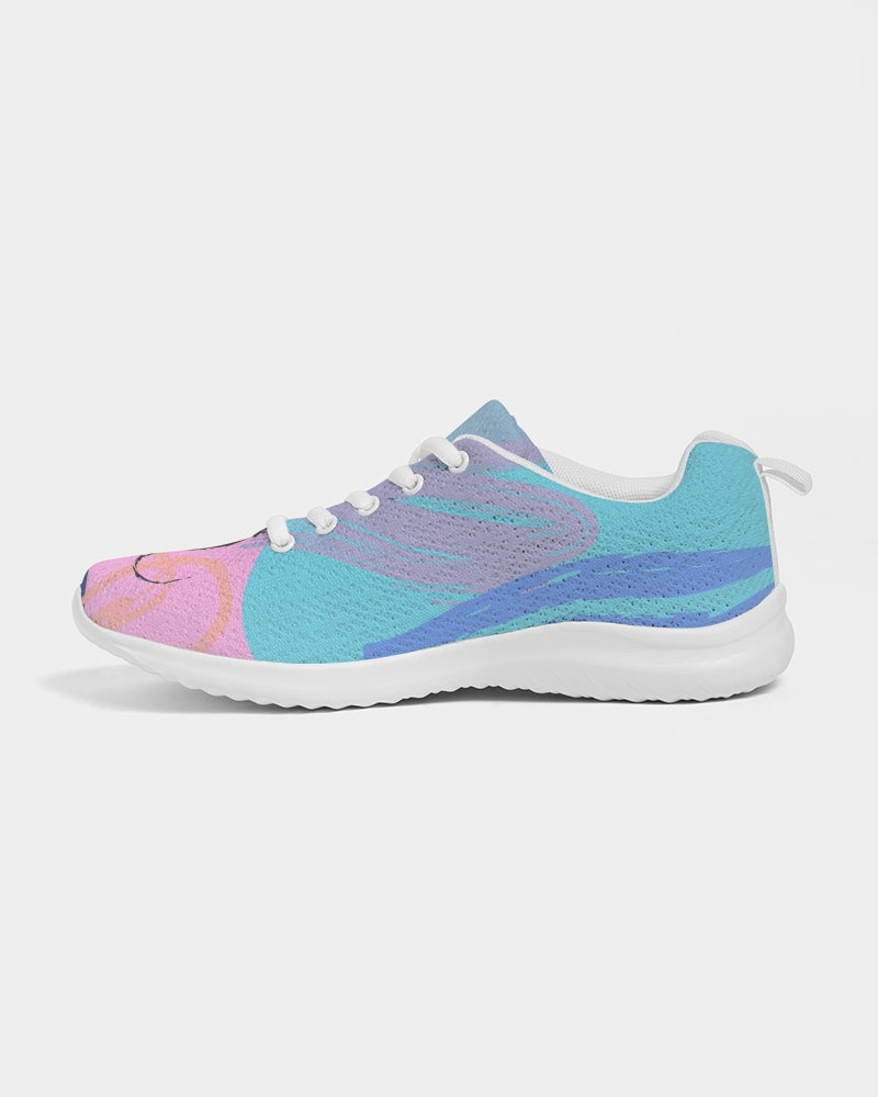 Abstract Color Splash Athletic Shoe