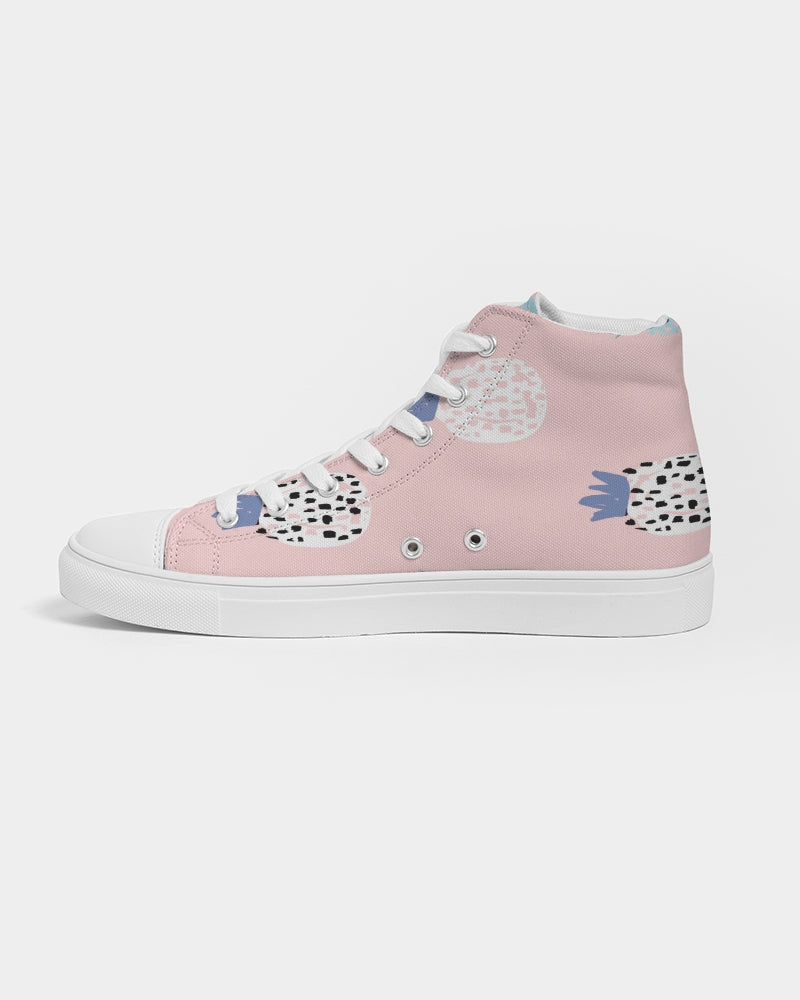 Summer Pineapples  High top Canvas Shoe