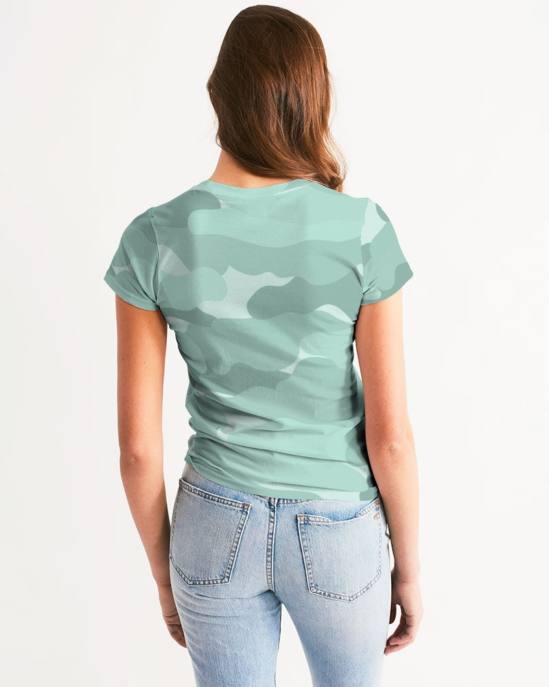 Abstract Green Camouflage Women's Tee