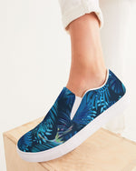 Floral  blue Slip-On Canvas Shoe