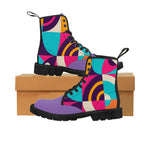 Women's Canvas Boots vintage print