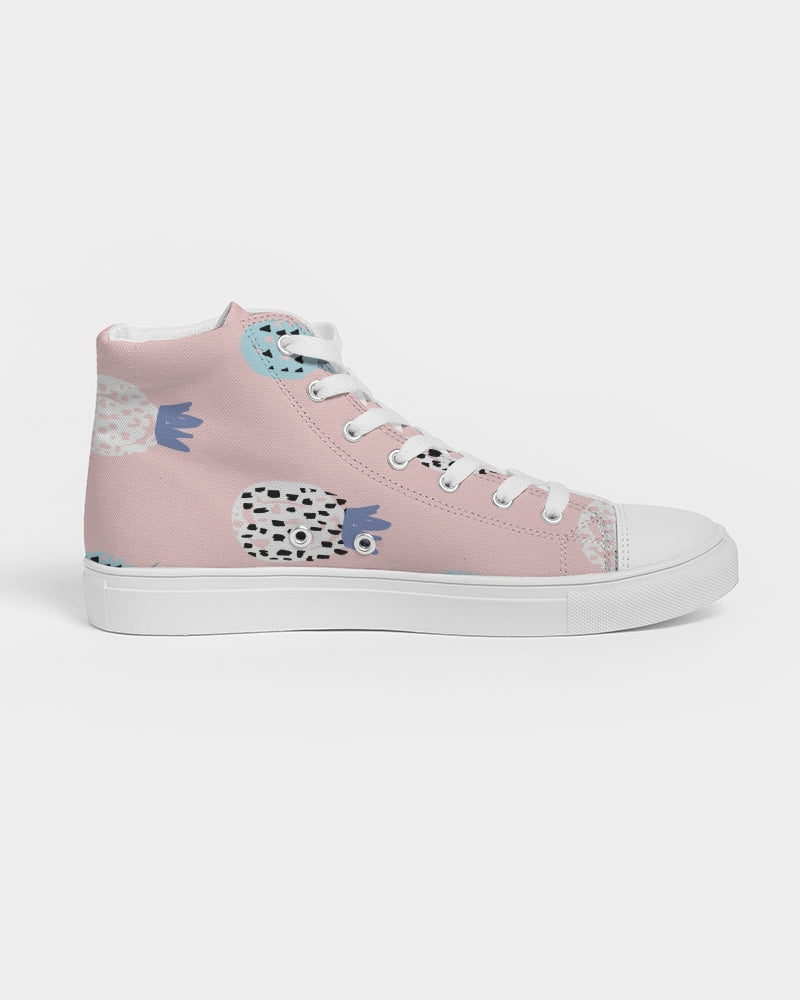 Summer Pineapples  High top Canvas Shoe