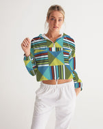 Squares Women's Cropped Windbreaker