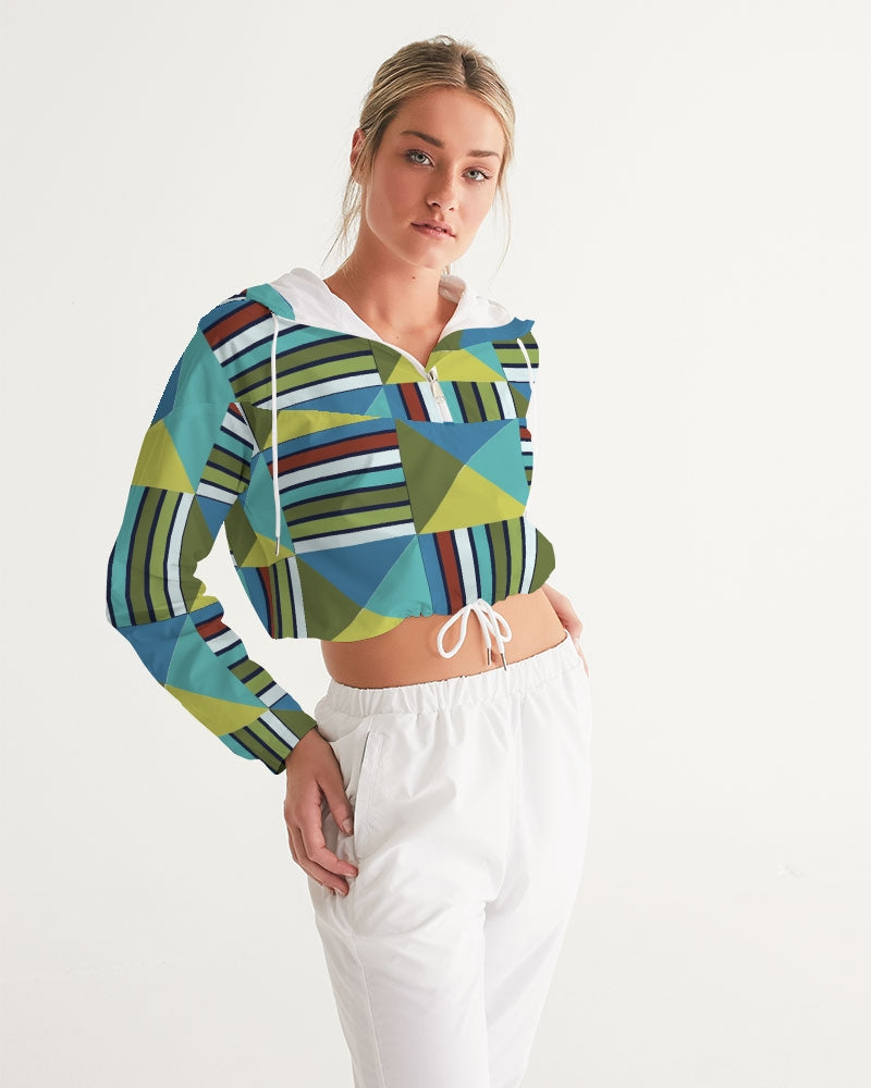 Squares Women's Cropped Windbreaker