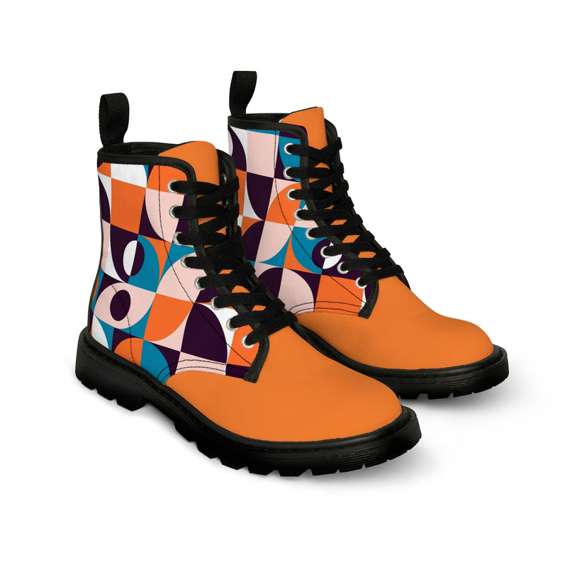 Women's Canvas Boots vintage print