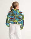 Squares Women's Cropped Windbreaker