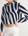 yoga  Zebra  Cropped Hoodie