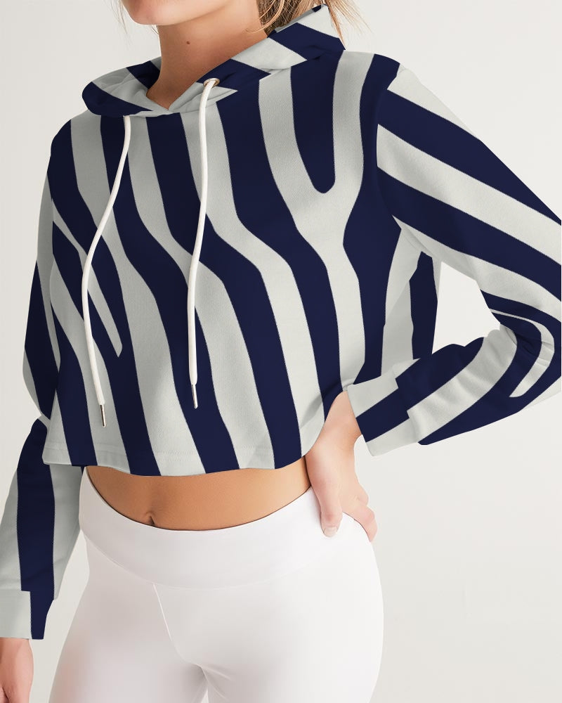 yoga  Zebra  Cropped Hoodie