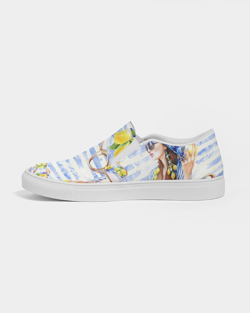 Summer Lemons  Canvas Shoe