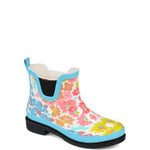 Floral Womens Rubber Ankle Rain Boot