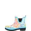 Floral Womens Rubber Ankle Rain Boot